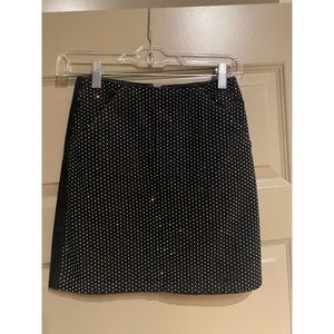 Black Sparkly Denim Skirt